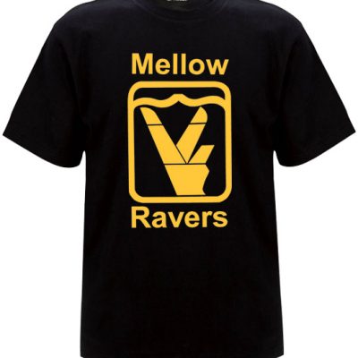 Old skool black mellow ravers t-shirt