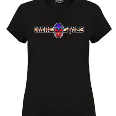 gas hardstyle girls tshirt black