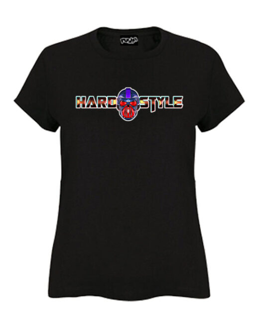 gas hardstyle girls tshirt black