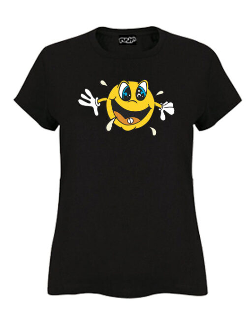 smiley girls tshirt black