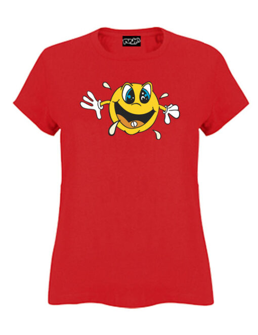 smiley girls tshirt red