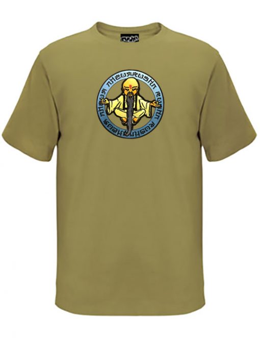 Ghandi Old Skool Mens Tshirt Khaki