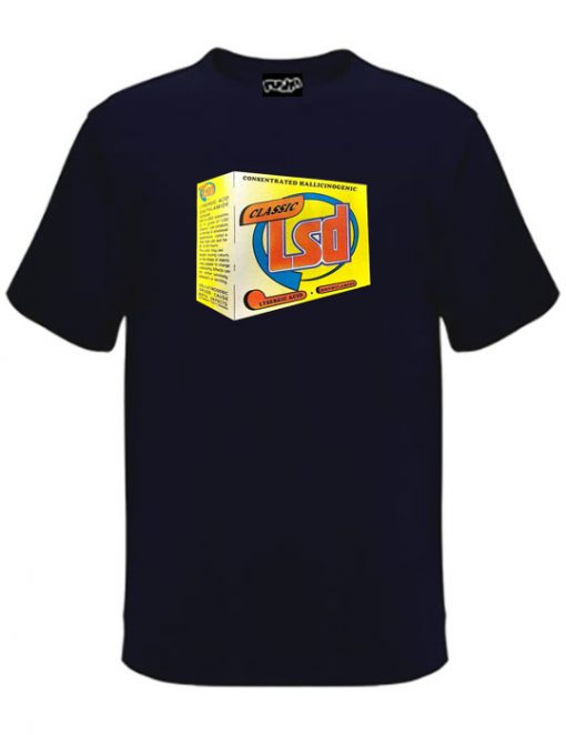 Unisex navy blue Lsd soap box t-shirt