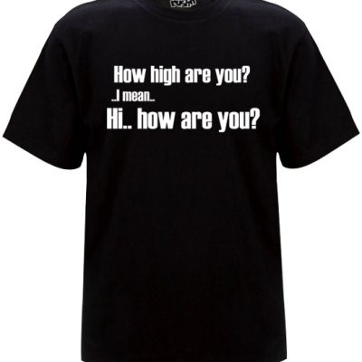 How High mens black t-shirt