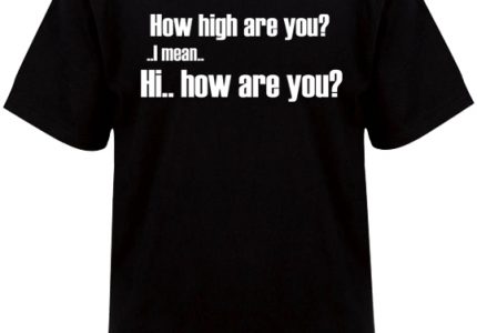 How High mens black t-shirt