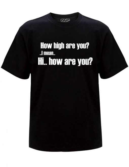 How High mens black t-shirt
