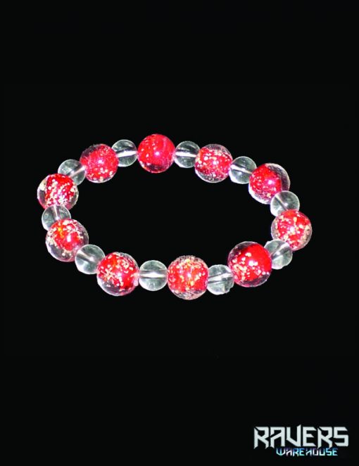 bracelets glass glow in the dark red