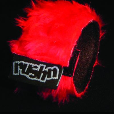 wrist band fluffy red