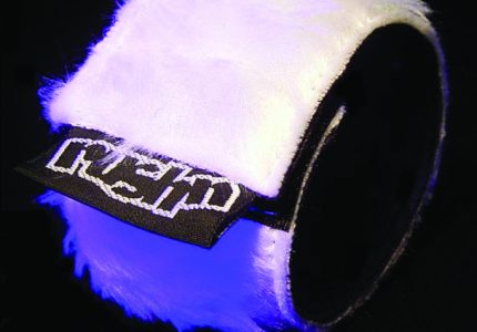 wrist band fluffy white