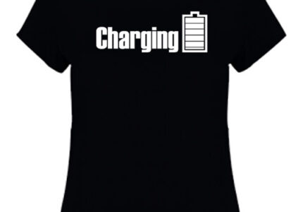 charging-girls-tshirt-black