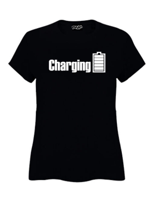 charging-girls-tshirt-black