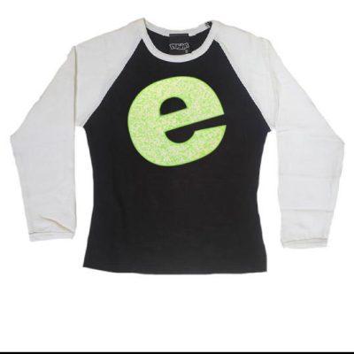 Long sleeve Big E 2-Tone ladies fitted t-shirt