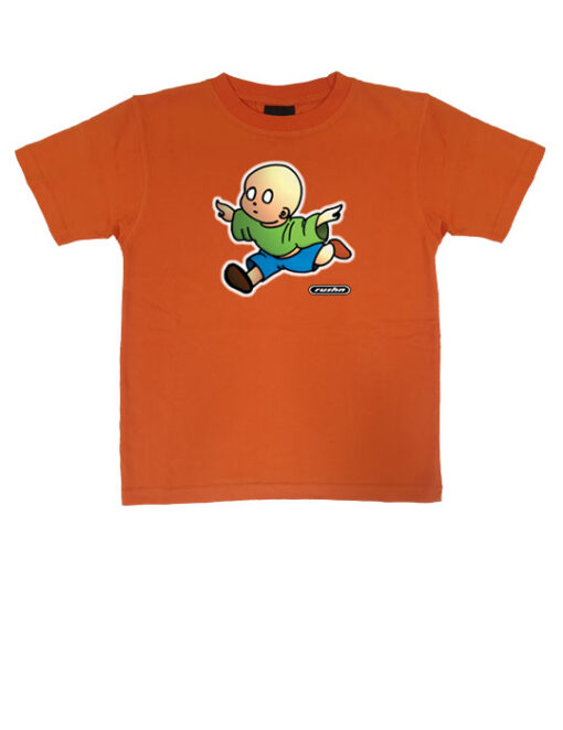 no brain baby tshirt orange