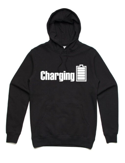 charging-unisex-hoodie-black