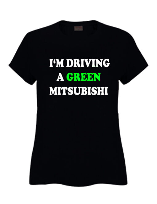 green-mitsubishi-ladies-tshirt-black