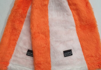 rushn leg warmers - orange and white