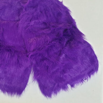 Purple long hair fluffy leg warmers