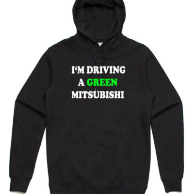 green mitsubitchi unisex hoodie