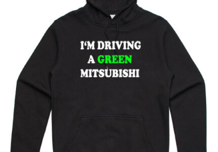 green mitsubitchi unisex hoodie