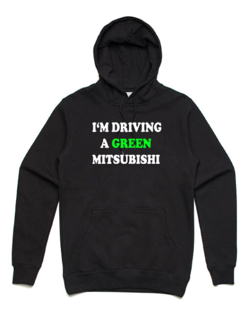 green mitsubitchi unisex hoodie