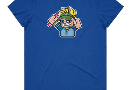 rad raver bright royal women's tee