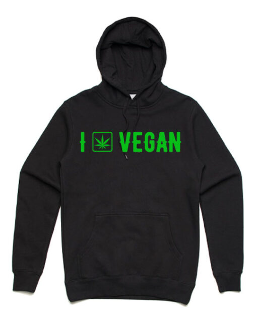 i vegan hoodie black
