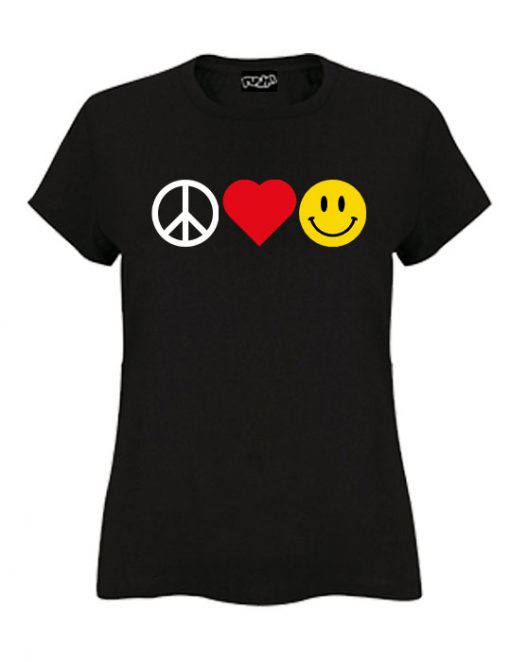 peice-love-smile-girls-tshirt-black