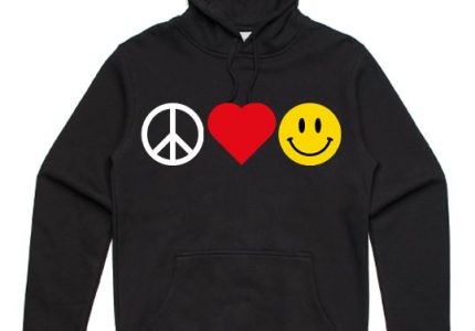 peice-love-smile-unisex-hoodie-black