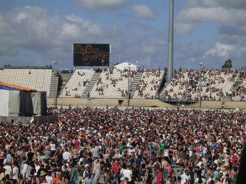 The crowd at a music festival