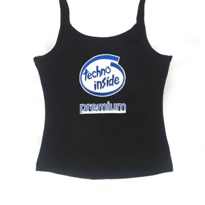 Ladies techno inside spaghetti singlet