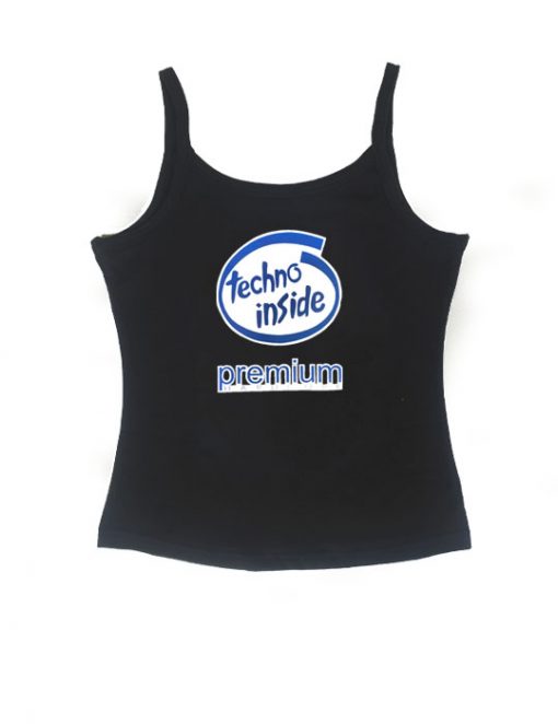 Ladies techno inside spaghetti singlet