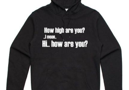 how high hoodie black