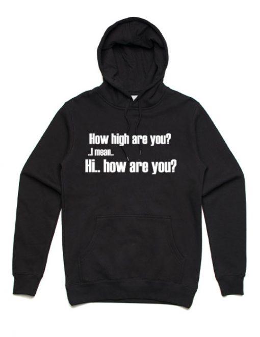 how high hoodie black