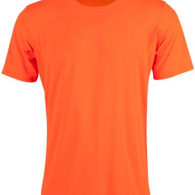Mens Polyester Fluoro Orange CoolDry® Jersey T-Shirt - Neon Clothes